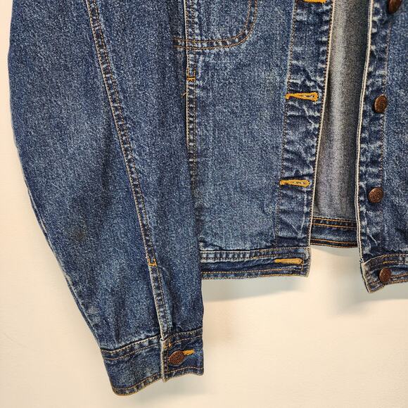 Vintage Bill Blass Relaxed Fit Jean Denim Jacket Size L Medium Wash 100% Cotton - Picture 9 of 13